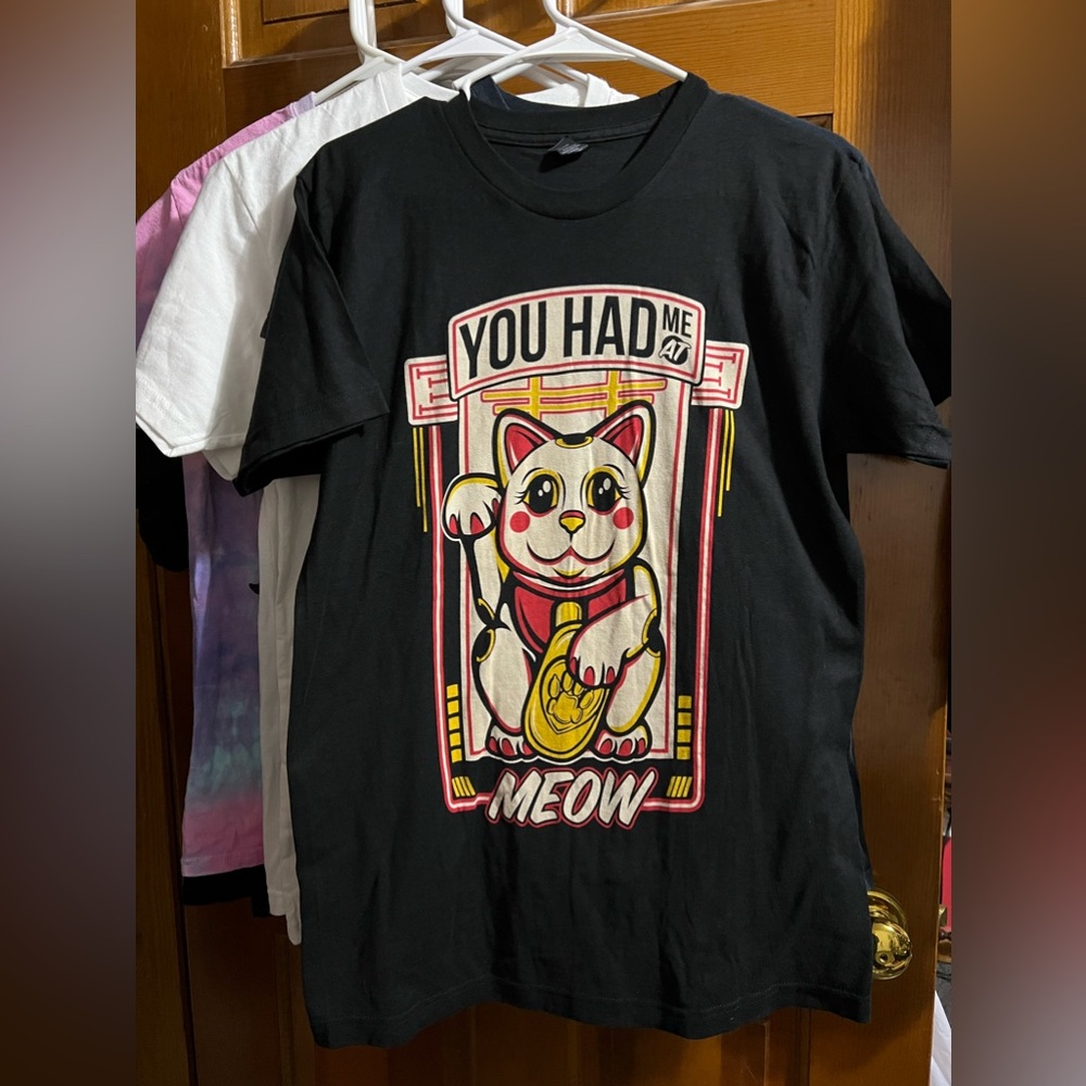 You Had Me At Meow Graphic Tee Sz M